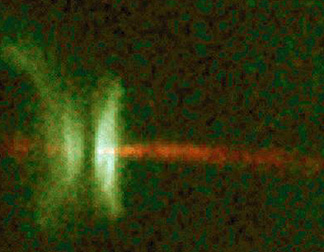 Jet of gas from a developing star.
